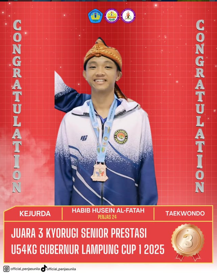 Foto prestasi Kejurda taekwondo kyorugi senior gubernur lampung cup 1 2025